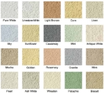 Image of a colour chart showcasing the range of colours that the K Rend Silicone TC15 product is available in.