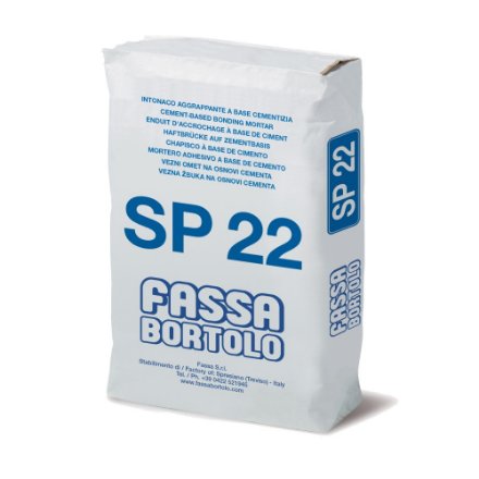 Fassa SP22 Bonding Mortar is a high performance cement undercoat for concrete substrates.